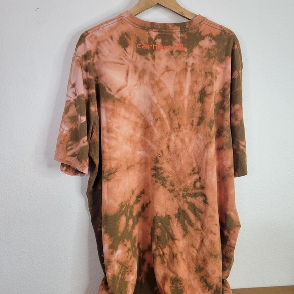 Carhartt tie dye short sleeve shirt orange retro - Picture 4 of 6